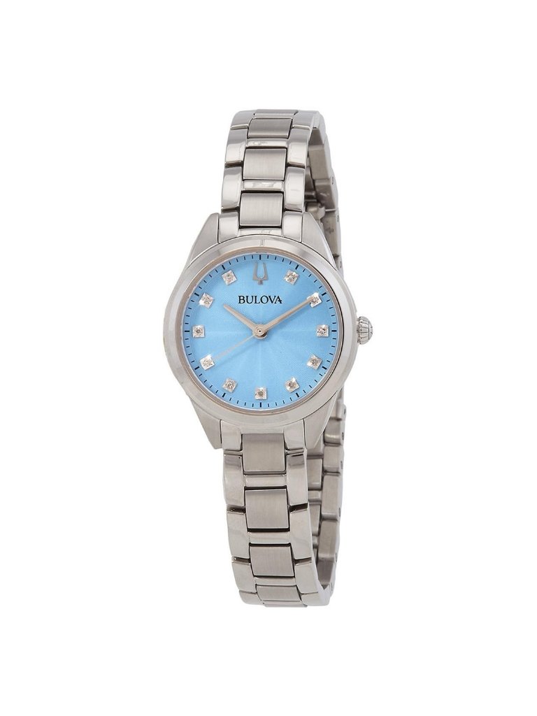 Nwt Bulova Sutton Quartz Diamond Blue Dial Ladies Watch
